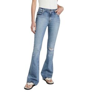 Frame Le High Flare Distressed Jeans